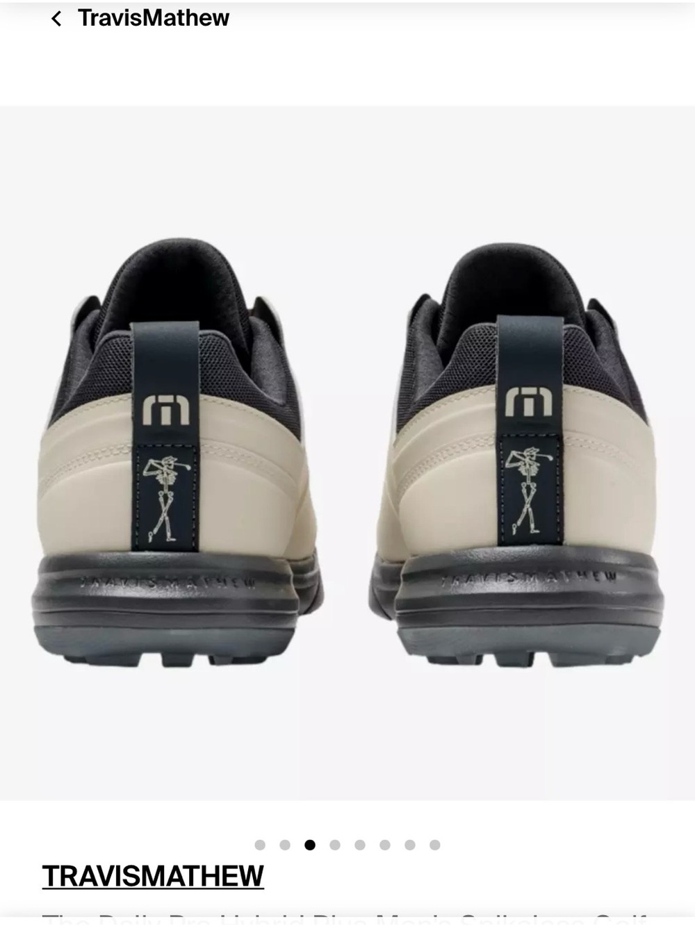 Travis Mathew White and Gray Low-Profile Athletic Sneakers - Picture 7 of 9
